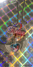 Load image into Gallery viewer, Angel Wing necklace with rhinestone
